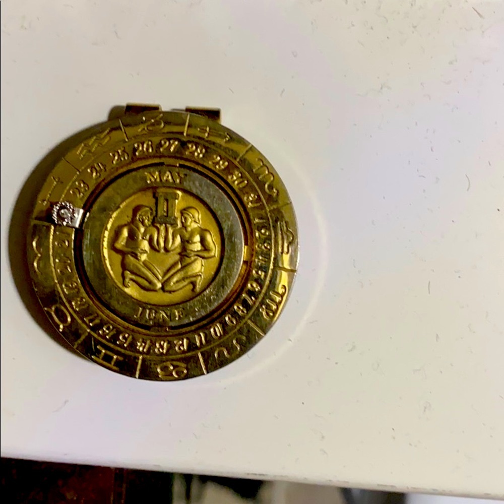 Vintage Pierre Cardin zodiac Gemini money clip